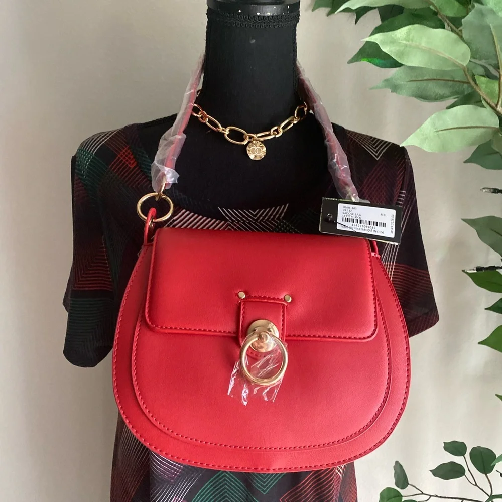 NWT badgley mishka turn key red shoulder bag - Picture 7 of 8
